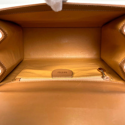 Gucci Ladylock Handbag 2-Way Vintage Leather Brown — view 8