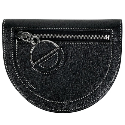 Hermes in the Loop Compact Bifold Wallet Chevre Misor Black