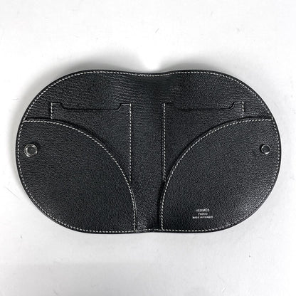 Hermes in the Loop Compact Bifold Wallet Chevre Misor Black — view 6