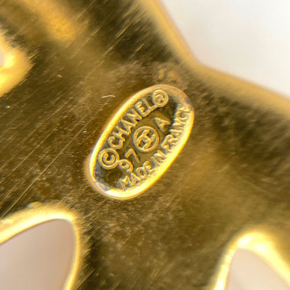 Chanel CC Logo Bangle Gold Plated Bracelet — view 4