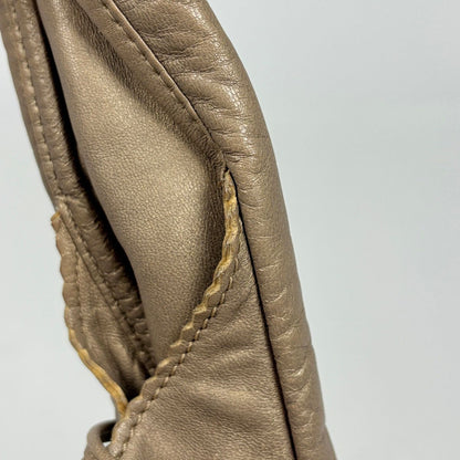 Loewe Viento 30 Fringe Anagram Shoulder Bag Leather Gold — view 5