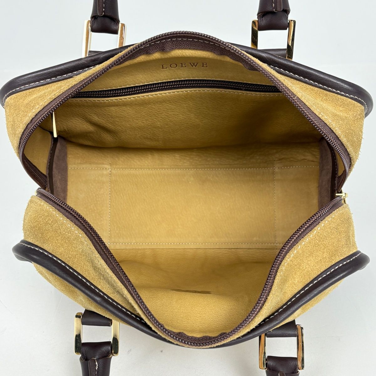 Loewe Amazona 26 Handbag Suede Brown — view 7