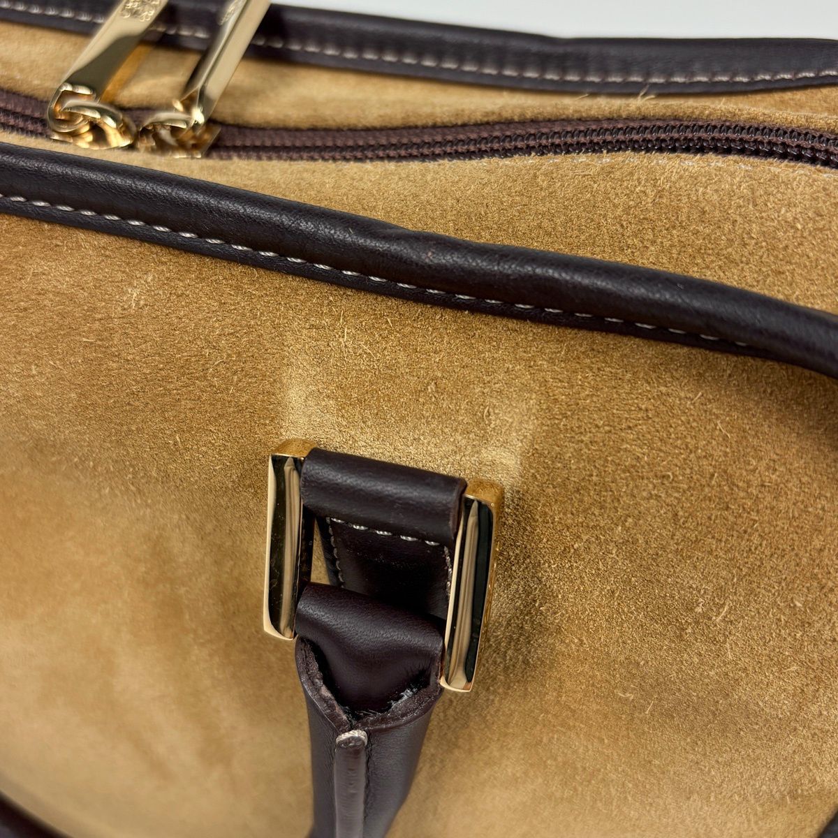 Loewe Amazona 26 Handbag Suede Brown — view 5