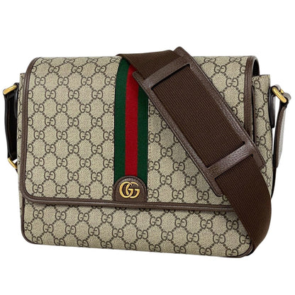Gucci Ophidia GG Shoulder Bag Web Brown