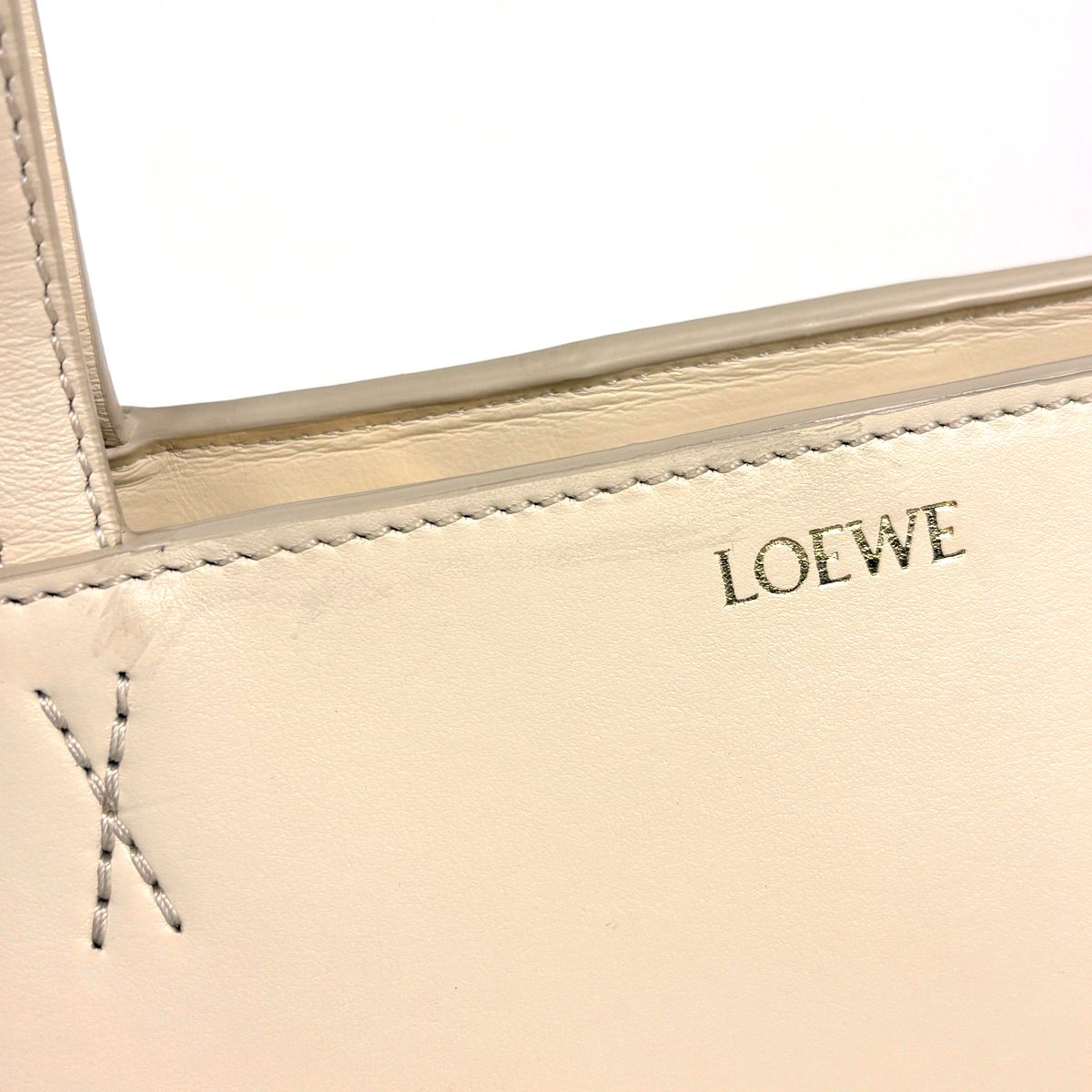 Loewe Puzzle Fold Shoulder Bag Leather White — view 4