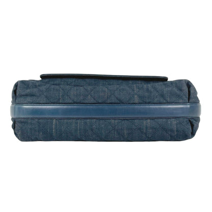 Chanel CC Logo Chain Shoulder Bag 2-Way Quilted Leather Navy — view 5
