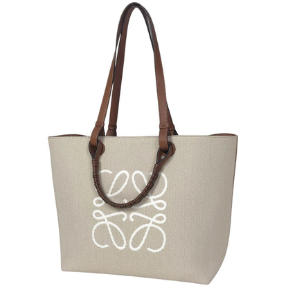 Loewe Anagram Tote 2-Way Fabric Beige Brown
