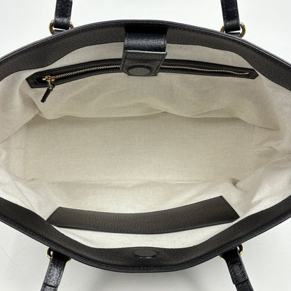 Gucci GG Pattern Tote Shoulder Bag Denim Black — view 7