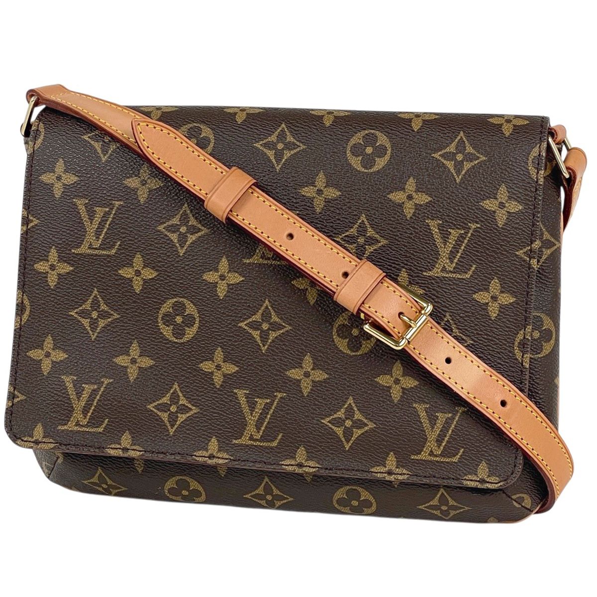 Louis Vuitton Musette Tango Short Monogram Brown Shoulder Bag