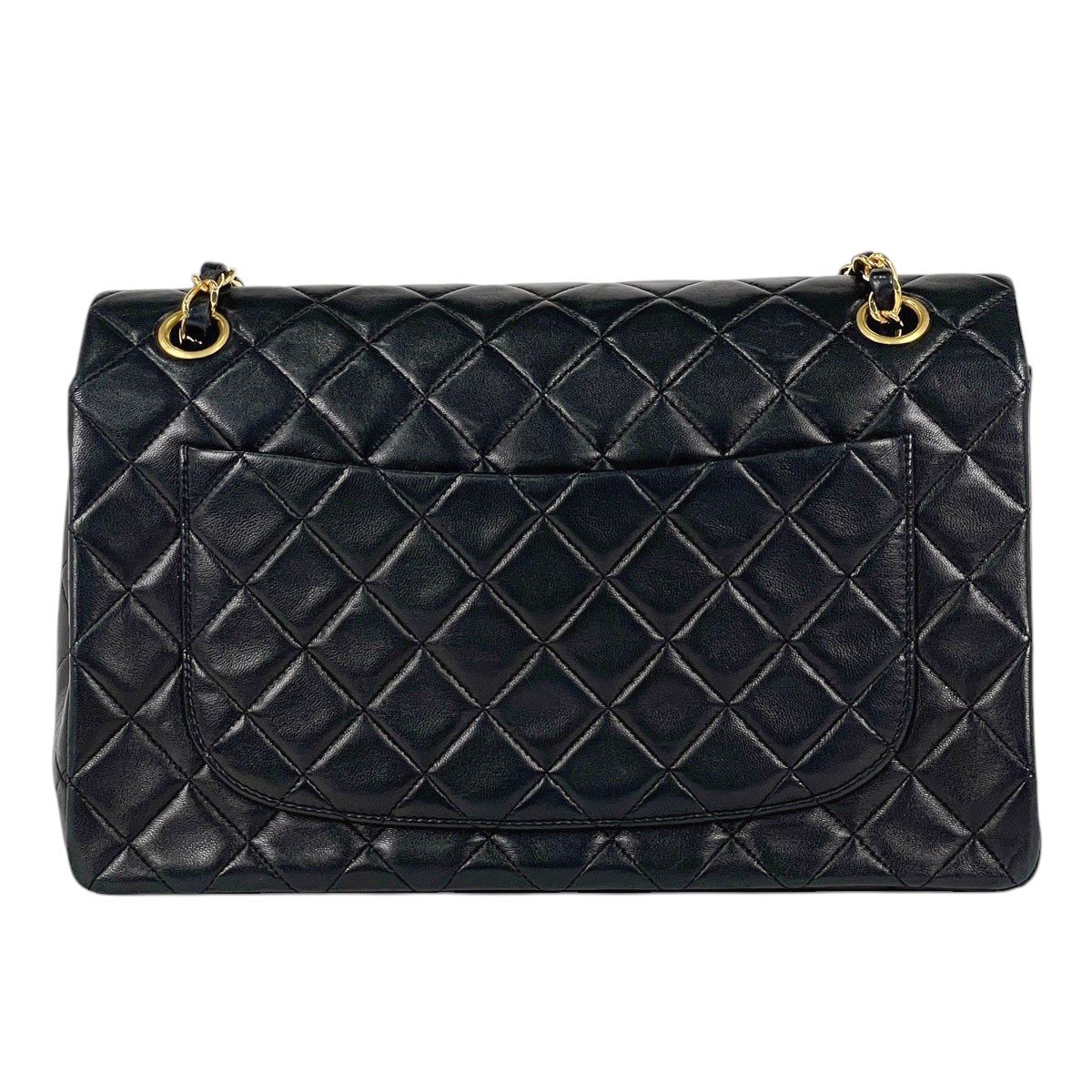 Chanel Quilted Single Flap Chain Shoulder Bag CC Logo Leather Black — view 3