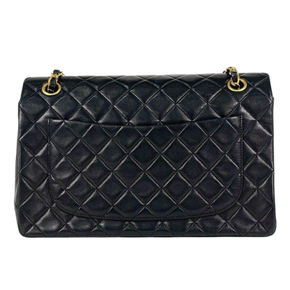 Chanel Quilted Single Flap Chain Shoulder Bag CC Logo Leather Black — view 3