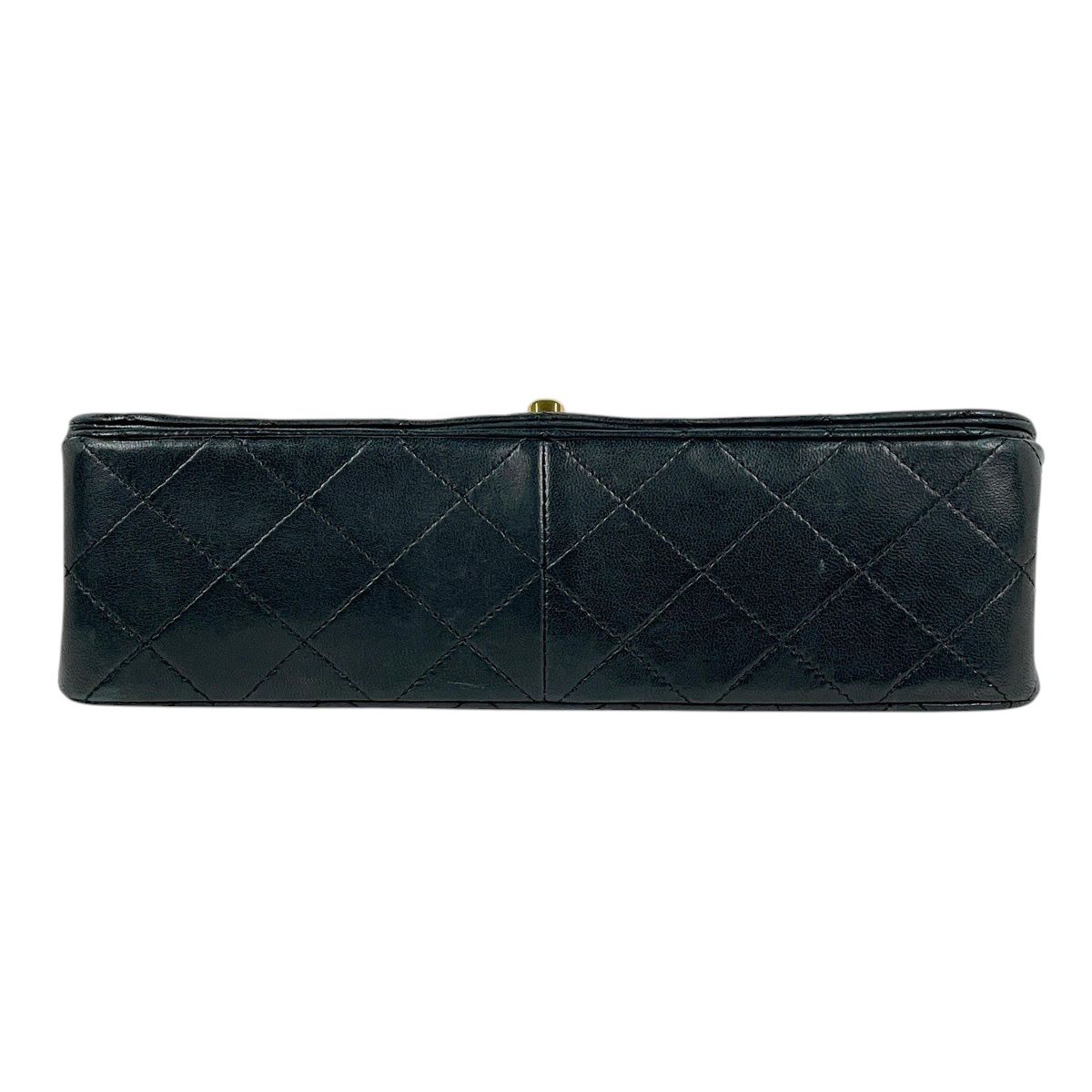 Chanel Quilted Single Flap Chain Shoulder Bag CC Logo Leather Black — view 5