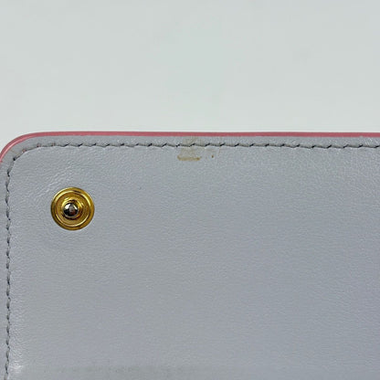 Prada Logo Bifold Wallet Leather Pink — view 5