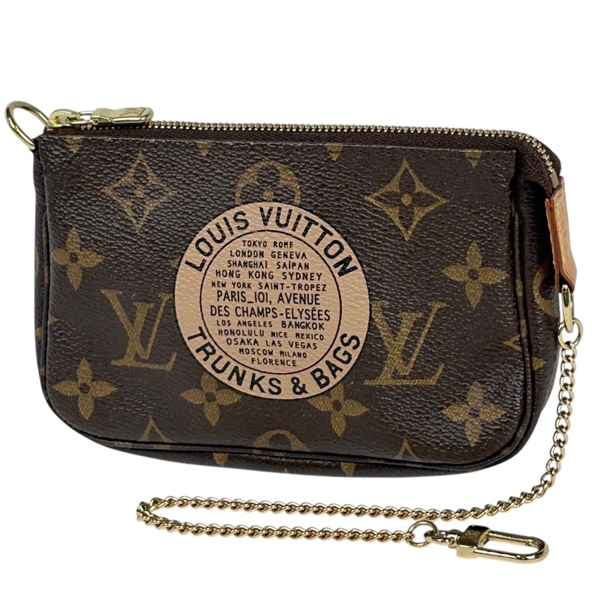 Louis Vuitton Mini Pochette T&b Makeup Cosmetics Pouch Monogram Brown