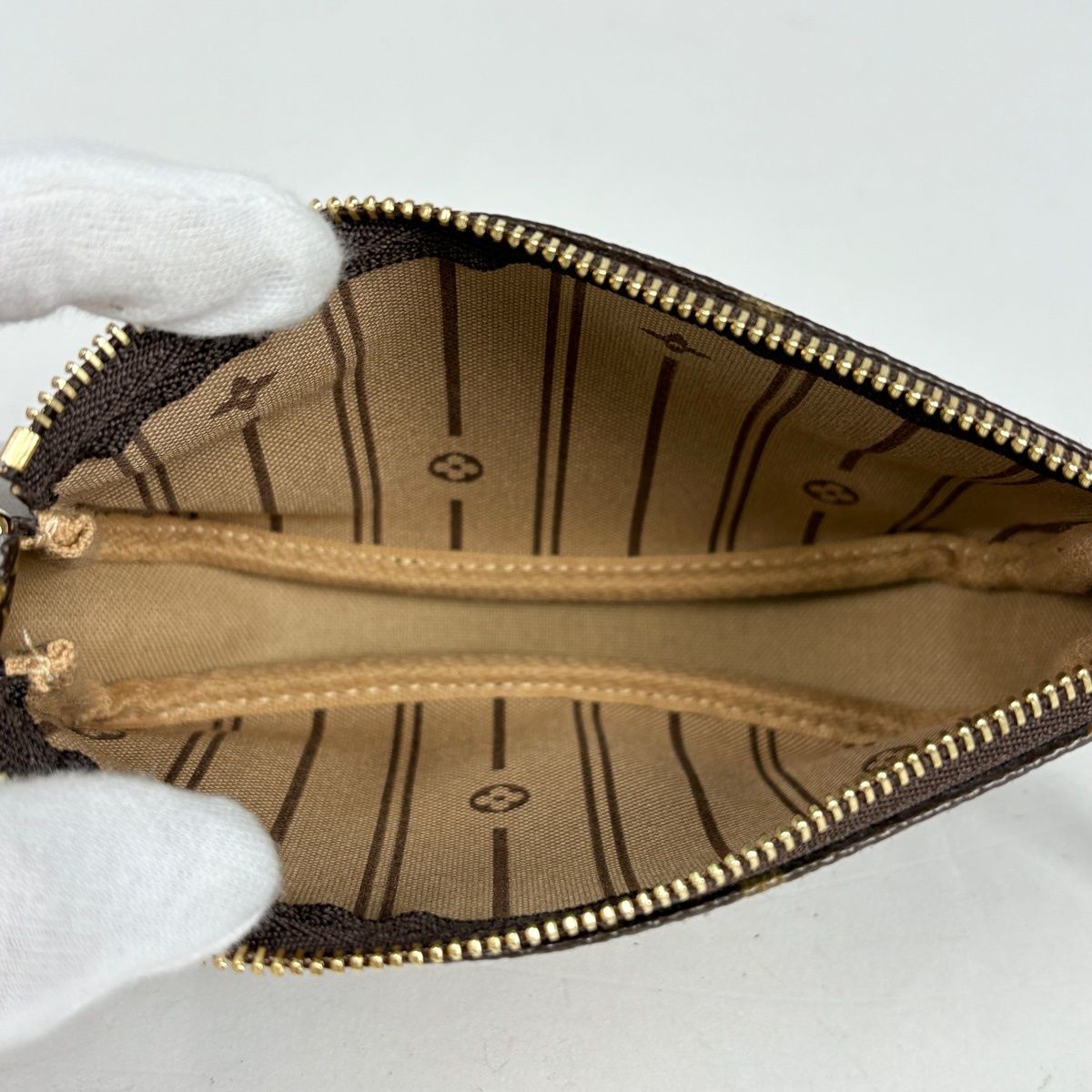Louis Vuitton Mini Pochette T&b Makeup Cosmetics Pouch Monogram Brown — view 7