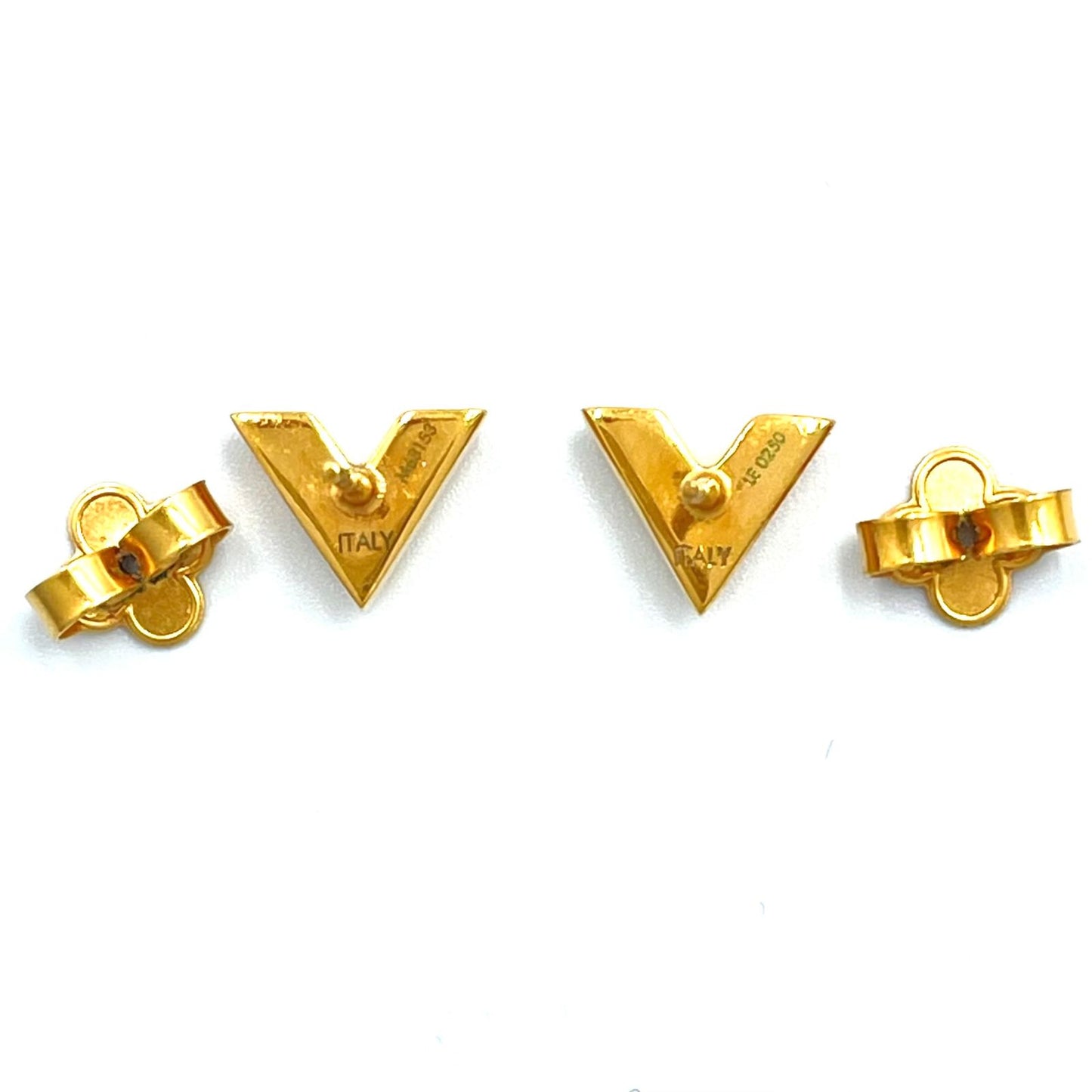 Louis Vuitton Studded Earrings Essential Gold Plated — view 7