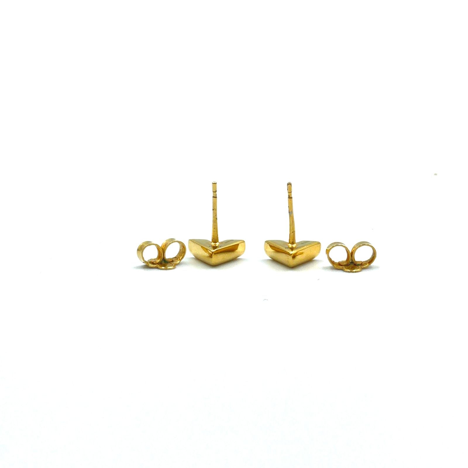 Louis Vuitton Studded Earrings Essential Gold Plated — view 8