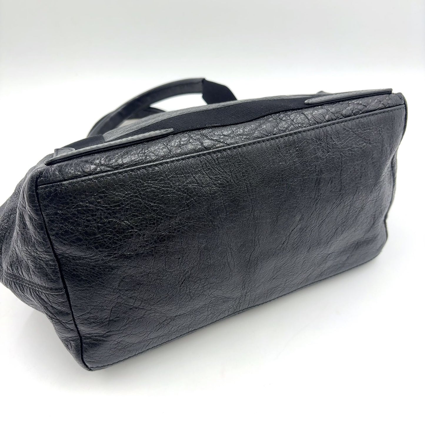 Balenciaga Cabas Tote Leather Black Handbag Silver — view 8