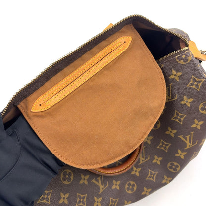 Louis Vuitton Speedy 35 Monogram Leather Brown Handbag Gold — view 8