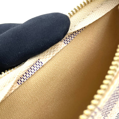 Louis Vuitton Mini Pochette Accessoire Damier Azur White Handbag Gold — view 7