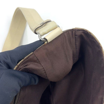 Gucci GG Canvas Crossbody Leather Beige Shoulder Bag Silver — view 7