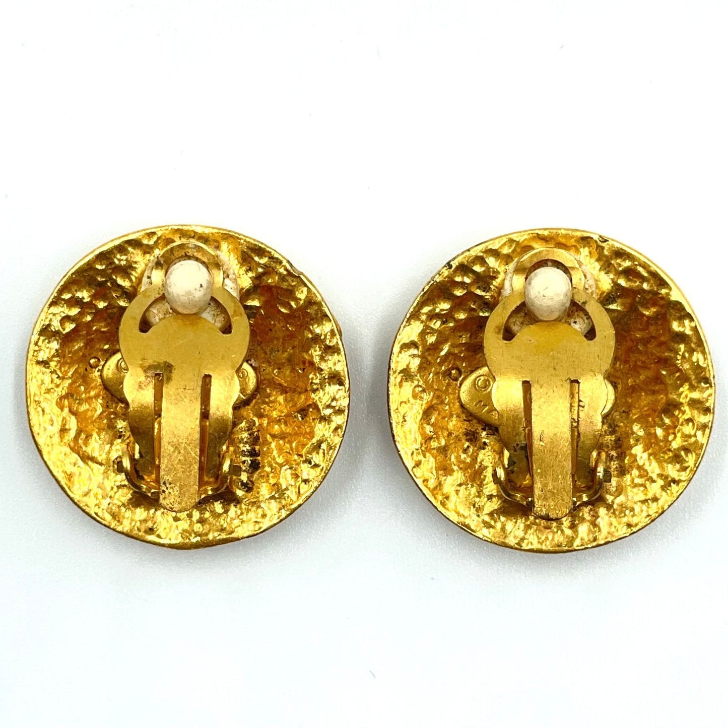 Chanel CC Logo Circle Gold Plated Earrings — view 7
