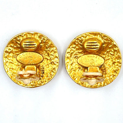 Chanel CC Logo Circle Gold Plated Earrings — view 8