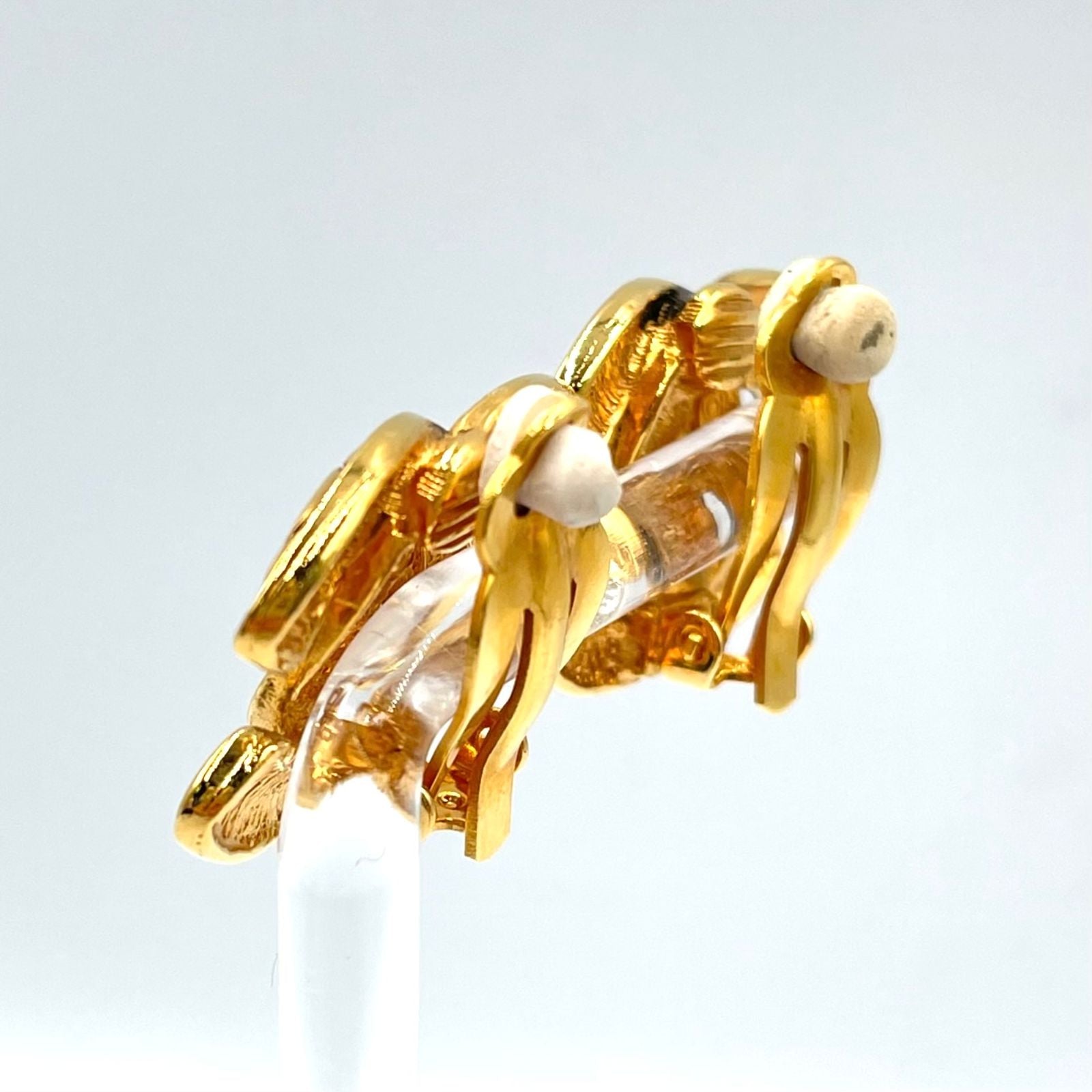 Chanel CC Logo Gold Plated Earrings — view 3