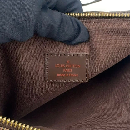 Louis Vuitton Pochette Bosphore Damier Ebene Leather Brown Shoulder Bag Gold — view 4