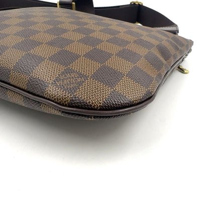 Louis Vuitton Pochette Bosphore Damier Ebene Leather Brown Shoulder Bag Gold — view 9