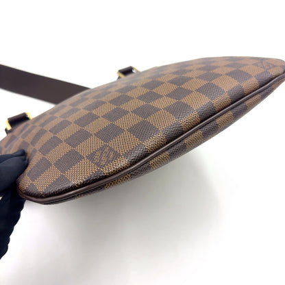 Louis Vuitton Pochette Bosphore Damier Ebene Leather Brown Shoulder Bag Gold — view 8