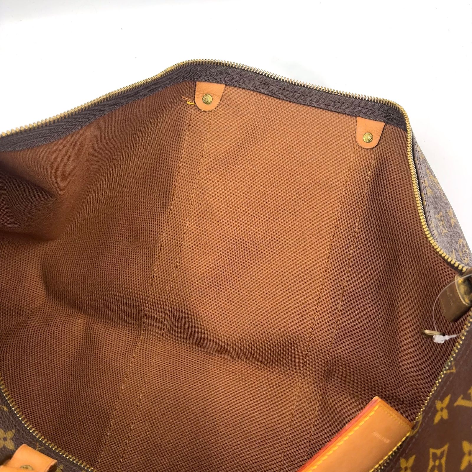 Louis Vuitton Keepall 60 Monogram Leather Brown Boston Bag Gold — view 5