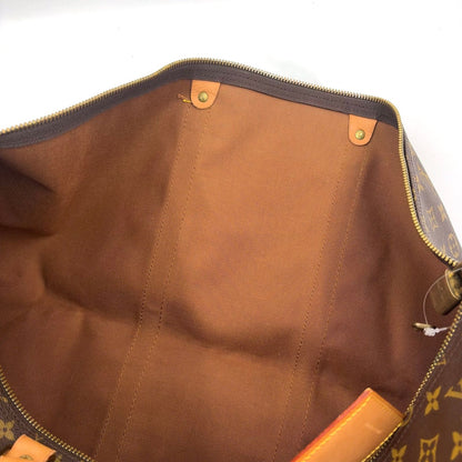 Louis Vuitton Keepall 60 Monogram Leather Brown Boston Bag Gold — view 5