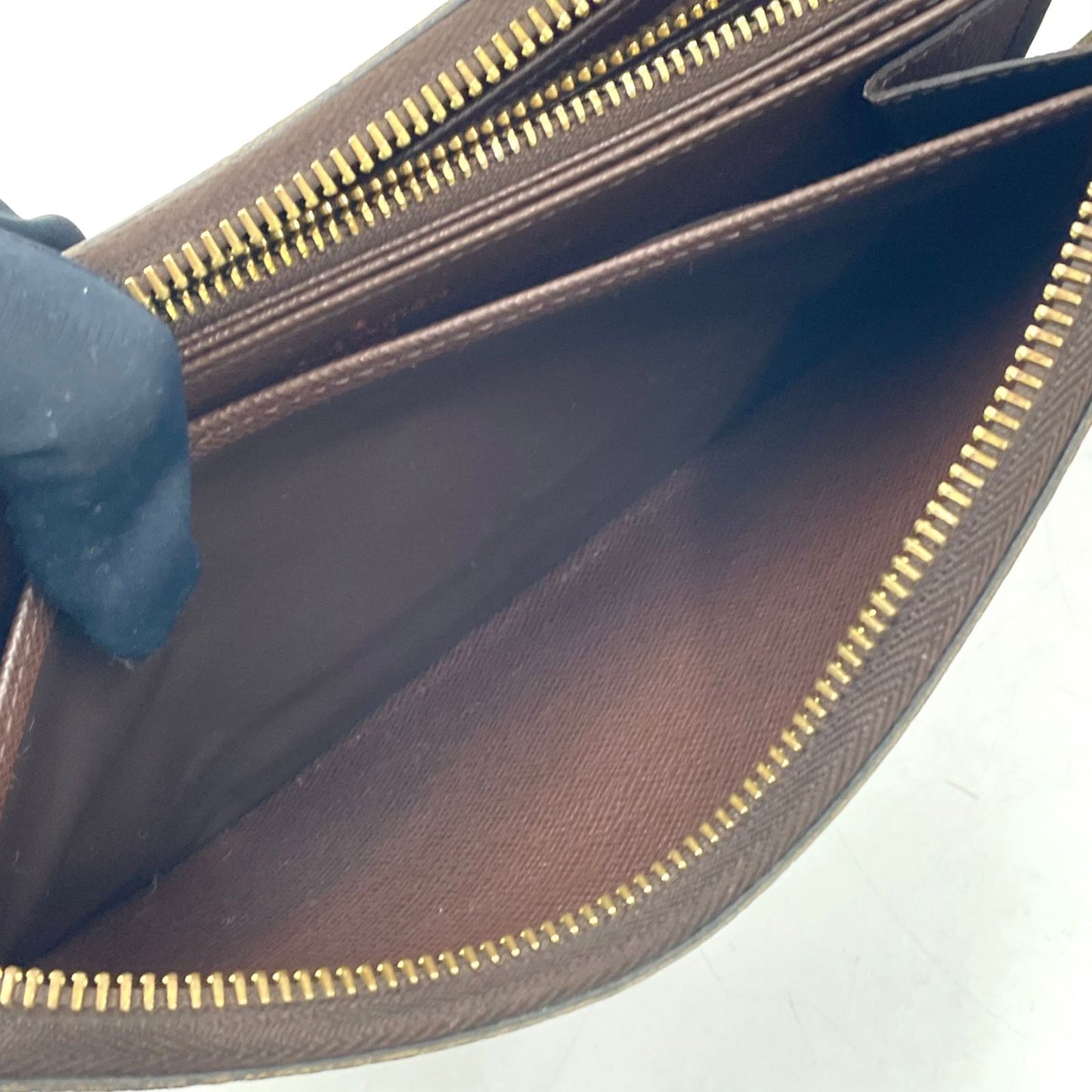 Louis Vuitton Zippy Wallet Damier Ebene Brown Round Gold — view 6