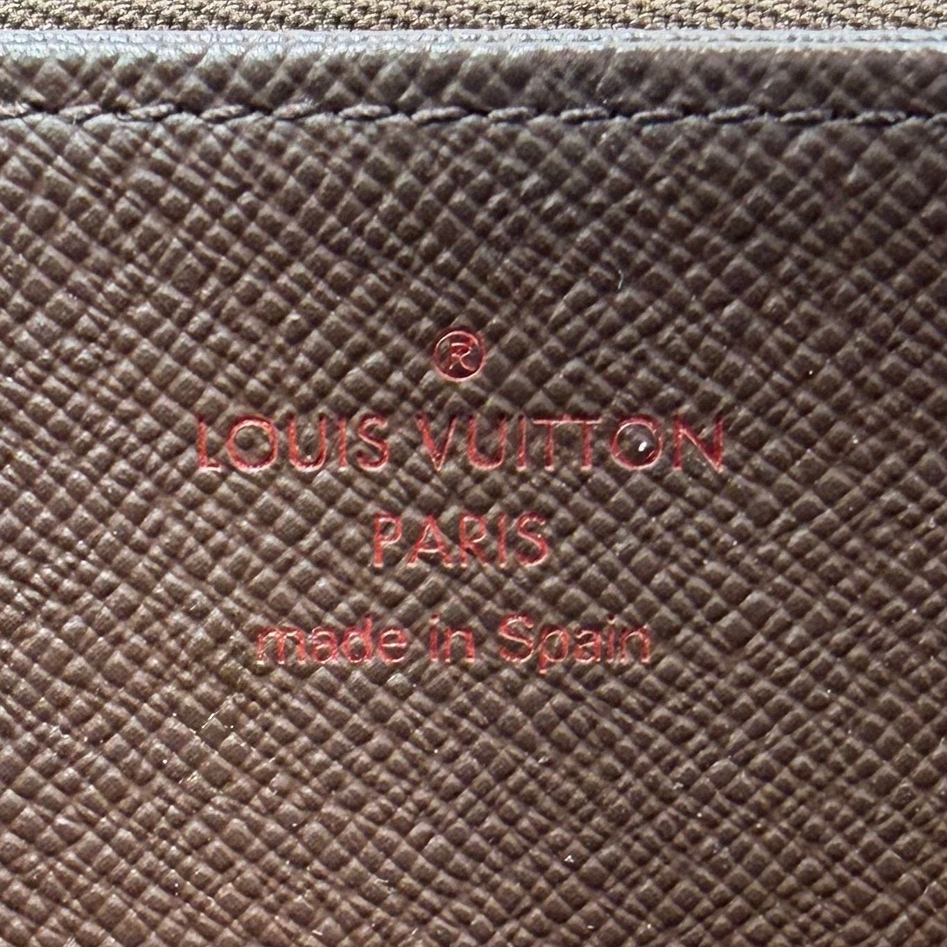 Louis Vuitton Zippy Wallet Damier Ebene Brown Round Gold — view 4