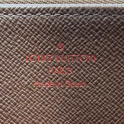 Louis Vuitton Zippy Wallet Damier Ebene Brown Round Gold — view 4