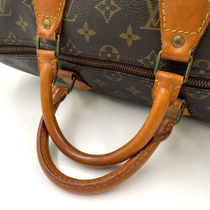 Louis Vuitton Speedy 35 Monogram Leather Brown Handbag Gold — view 9