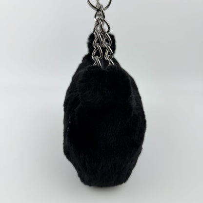 Chanel CC Logo Handbag Black Rabbit Vintage — view 7