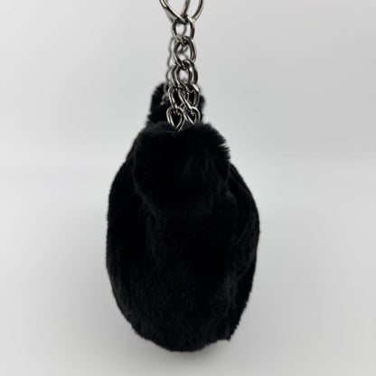 Chanel CC Logo Handbag Black Rabbit Vintage — view 6