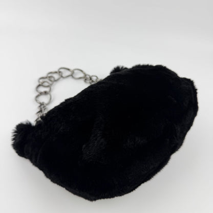 Chanel CC Logo Handbag Black Rabbit Vintage — view 9