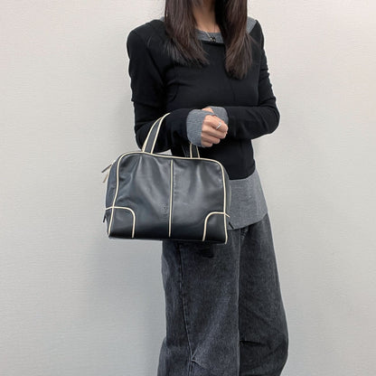 Loewe Handbag Black Leather Vintage