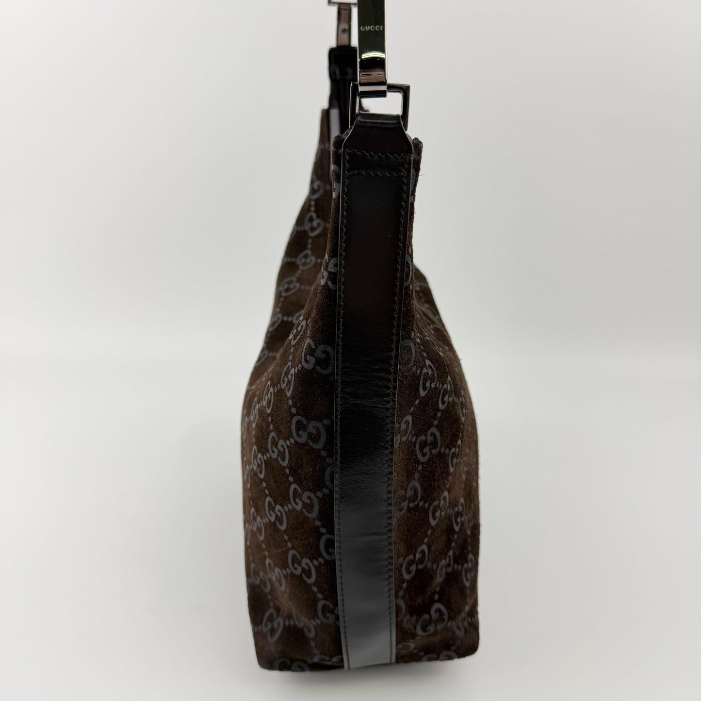 Gucci Shoulder Bag Brown Suede Vintage — view 5