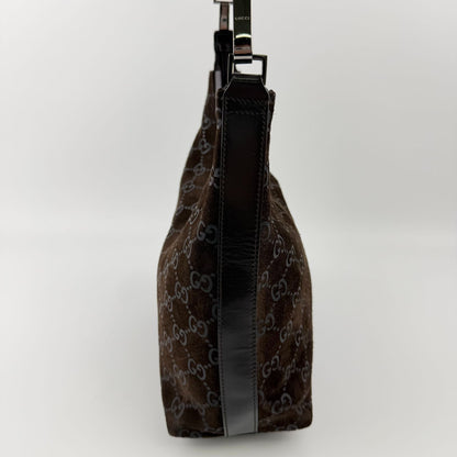 Gucci Shoulder Bag Brown Suede Vintage — view 5