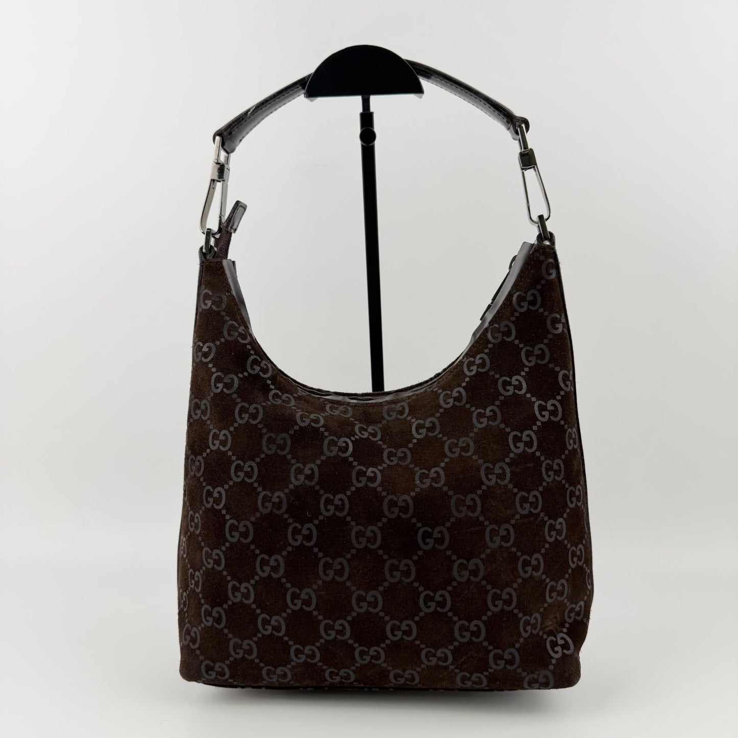 Gucci Shoulder Bag Brown Suede Vintage — view 3