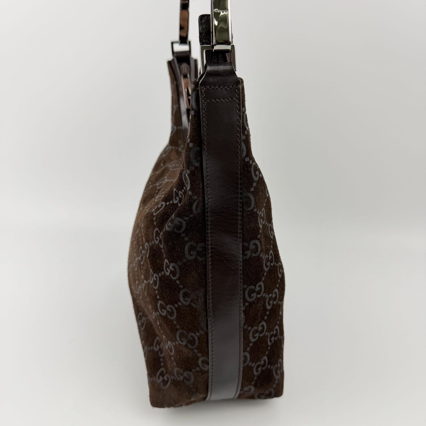 Gucci Shoulder Bag Brown Suede Vintage — view 4