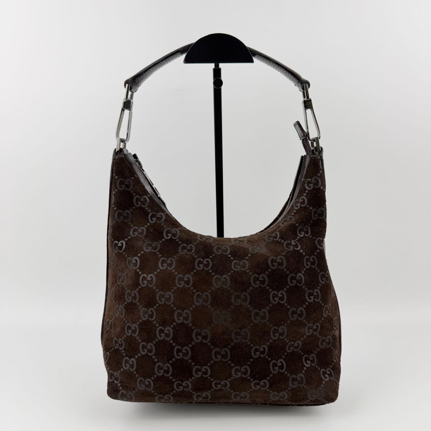 Gucci Shoulder Bag Brown Suede Vintage — view 2