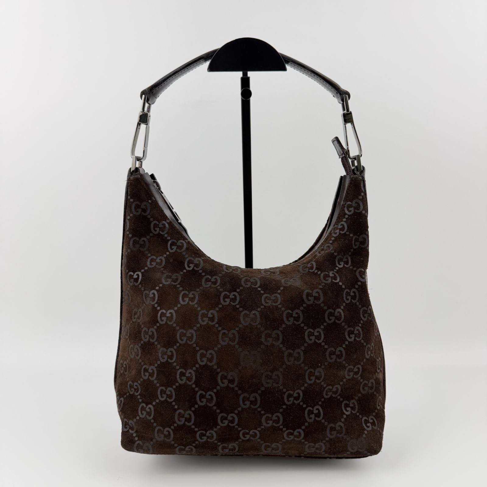 Gucci Shoulder Bag Brown Suede Vintage — view 2