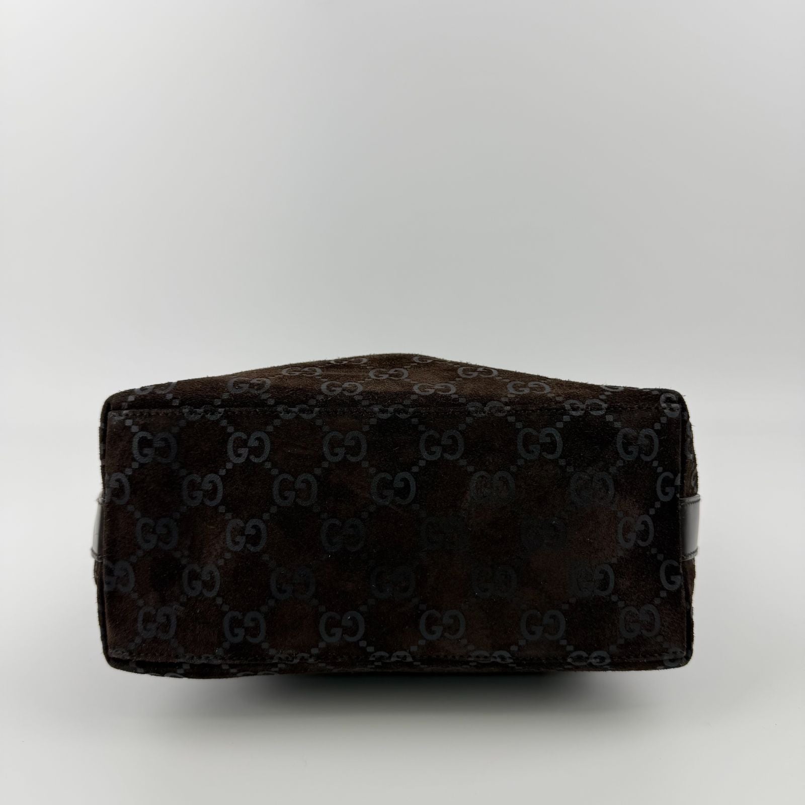 Gucci Shoulder Bag Brown Suede Vintage — view 6