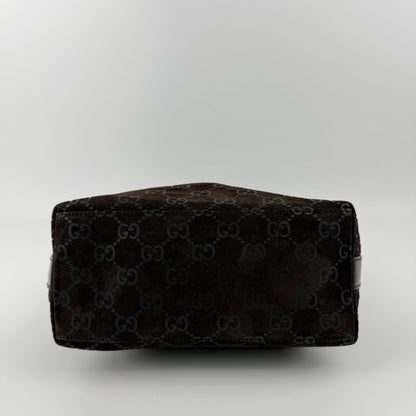 Gucci Shoulder Bag Brown Suede Vintage — view 6