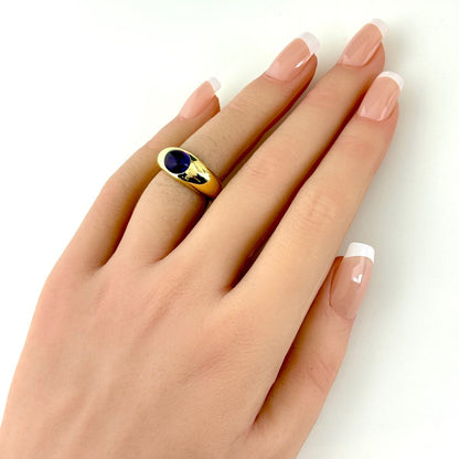 Tiffany & Co Amethyst Ring YG Yellow Gold — view 5